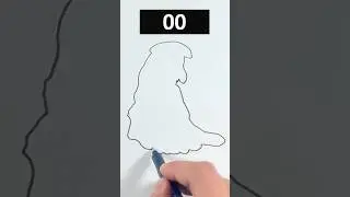 Who? Drawing Brr Brr Patapim from the outline! #drawing #tungtungtungsahur