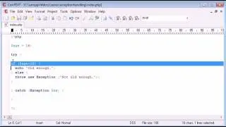 Beginner PHP Tutorial   186   try, throw, catch