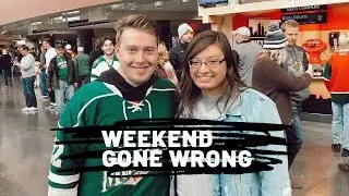 weekend gone wrong // wild game, skating, emergency room