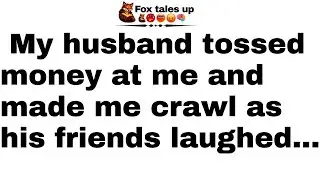 My husband tossed money at me and made me crawl as his friends laughed.