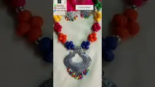 Cotton thread necklace set /  #shorts #youtubeshorts #ytshorts #jewellery