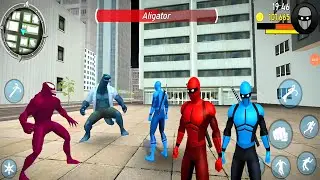 S&uuml;per Kahraman &Ouml;r&uuml;mcek Adam Oyunu - Blue Ninja Superhero #8 blue ninja🥷Rope Mafia Android Gameplay