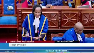 The Senate Plenary, Thursday 25th September, 2025 Afternoon Session