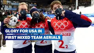 USA win first-ever mixed team aerials | Freestyle Skiing Beijing 2022 | Highlights