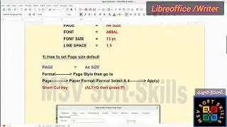 How to set the default page setup, font, size etc., in Libreoffice @Writer🤝