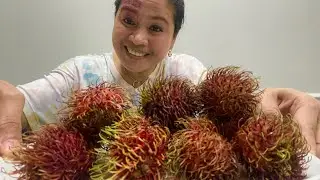 Fresh fruit Rambutan / FILIPINO MUKBANG