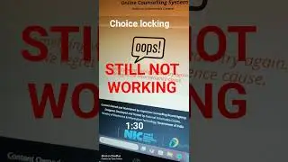 Choice locking not working... MCC counselling... neet 2025 choice locking #mcc #nta