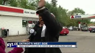 Man shot, killed while driving in rush hour in Detroit