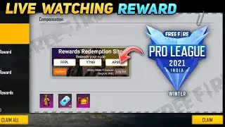 free fire pro league live watching rewards | free fire redeem code | ffpl live watching reward |