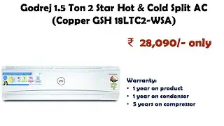 Godrej 1.5 Ton 2 Star Hot & Cold Split AC (Copper GSH 18LTC2-WSA Split) reviews