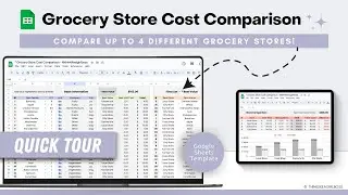Grocery Store Cost Comparison Spreadsheet - How to Save Money on Groceries - Google Sheets Template