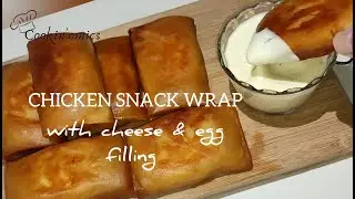 CHICKEN SNACK WRAP | with cheese & egg filling | plus special dipping sauce