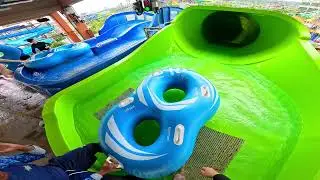 Curl Swirl, Twin Turbo, Typhoon Terror Water Slide  Splashmania Gamuda Cove 🇲🇾