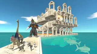 DEADLY NEW HALLWAY SPIRAL OVER THE LAVA RUN FAST FROM  KAIJU MEGALON- Animal Revolt Battle Simulator