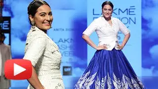 Sonakshi Sinha Twirls, Dances On The Ramp - LFW 2016