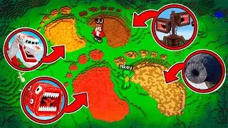 MAIZEN : JJ and Mikey Found 4 Scary Footprints Story - Minecraft Animation JJ & Mikey