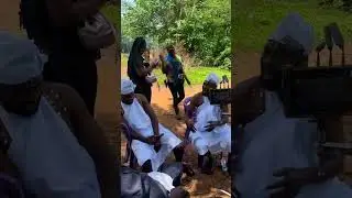 IBRAHIM CHATTA PRAISES FEMI ADEBAYO WITH ILORIN EULOGIES ON A MOVIE SET