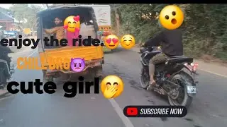 bike ride face reaction..💓 cute girl🥰🤭..video 😍 funny video  #cute girl # 👧 💗 💖. 