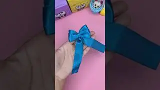 How to make simple easy bow in 1 minute | DIY ribbon bow | Ribbon Hair bow | Double bow with ribbon