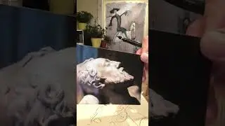Drawing in walnut ink