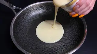 Just a pan and condensed milk! The most delicious dessert this summer!! Dessert in 5 minutes!