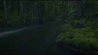 🌧️ Rain & Distant Thunder in a Dark Forest | Deep Sleep & Relaxation (2 Hours)