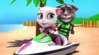 Talking Angela 🏖summer fun video at the Beach 🏝 talking tom