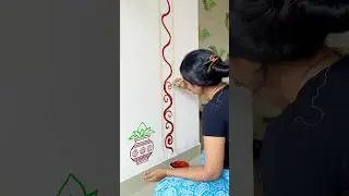 Tomader valobasar jnno e eta sahosh kortae parlam #wallpaint #alpona #shorts #viral #paint #trending