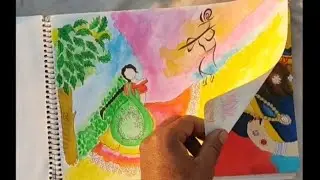 Radha Krishna drawing 🥺&hearts;️ , beginner Radha Krishna drawing, drawing collection 😌