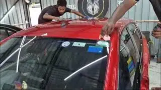 Application of Ceramic coat (Premium Diamond 10H) at CarJax Auto Care, BTM, Bengaluru