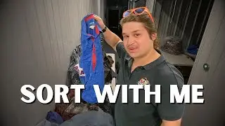 sort with me over 100kg's of vintage clothing for eBay