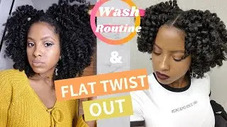 Wash Routine and Perfect Flat Twist Out On Natural Hair / Perm Rod Set Curls ft. UniQurl Products