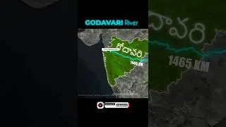 Godavari River Map animation in Telugu #yashexplians #upsctelugu