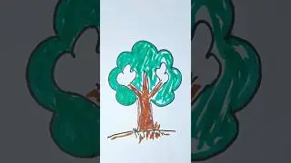 How to Draw a Cute Tree in 60 Seconds | Quick Drawing Tutorial for Kids | Kiddo Color Club
