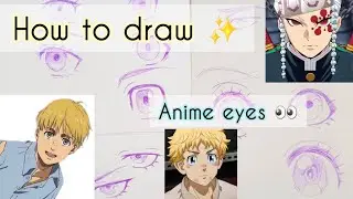 [how to draw anime eye easy] how to draw anime eyes step by step /anime eyes drawing tutorial #anime