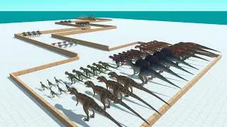 Carnivore Dinosaurs Rescue Velociraptor from Herbivore Maze - Animal Revolt Battle Simulator