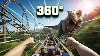 360 video Dinosaur Roller Coaster Virtual