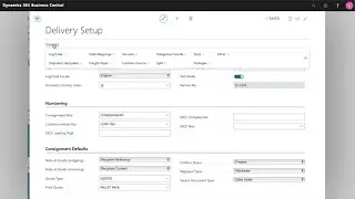 Delivery Setup - LogTrade Connect for Microsoft Dynamics 365 Business Central