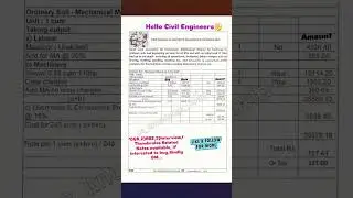 RATE ANALYSIS OF EARTHWORK EXCAVATION IN ORDINARY SOILS #civil #civilconcepts #civilengineering