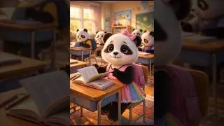 Baby panda girl in classroom  #new #funny #aivideo #youtubeshorts #ytshorts #story