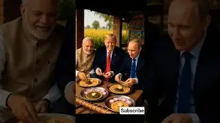 Modi,Trump & Putin at Indian Dhaba 🤯🍲 | AI Meme #trump #modi #putin #aicomedy