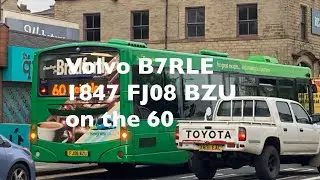 The keighley Bus company&rsquo;s Volvo B7RLE (1847 FJ08 BZU) On the 60 #busride #B7RLE