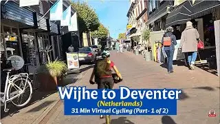 🚴&zwj;♂️Sunny Day Cycling Tour: Wijhe to Deventer Netherlands Part 1 of 2 | Beautiful Wijhe Nature Ride