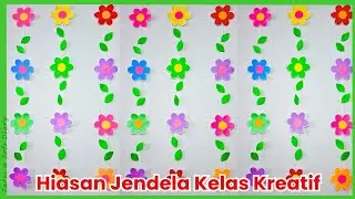 Hiasan Jendela Kelas dari Kertas Origami || Dekorasi Kelas Kreatif