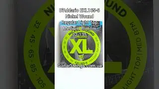 D'Addario EXL165-6 Nickel Wound Regular Light Top Medium Bottom 32-135 #guitarstrings #струны