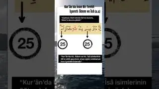 Tesad&uuml;f Değil, Tevhit: Kur&rsquo;&acirc;n&rsquo;da &Acirc;dem ve &Icirc;s&acirc;&rsquo;nın İlahi Dengesi&rdquo;☝️