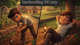 Hardworking vs Lazy | Moral Cartoon Story  | Learn Good habbitsMehnati vs Sust Bhai