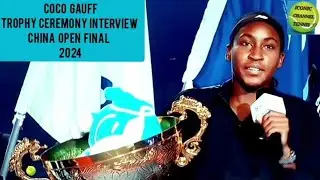 COCO GAUFF/TROPHY CEREMONY INTERVIEW/CHINA OPEN FINAL 2024