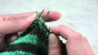 weaving ends as you knit - continental style