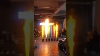 Colorful Stage DMX flame machine